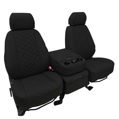 Custom Fit Truck Seat Covers for Ford, Chevy, Ram & Toyota – Faux Leather Honeycomb Quilted | Made in USA