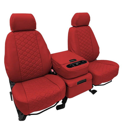 Custom Fit Truck Seat Covers for Ford, Chevy, Ram & Toyota – Faux Leather Honeycomb Quilted | Made in USA