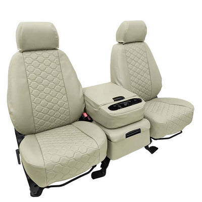 Custom Fit Truck Seat Covers for Ford, Chevy, Ram & Toyota – Faux Leather Honeycomb Quilted | Made in USA