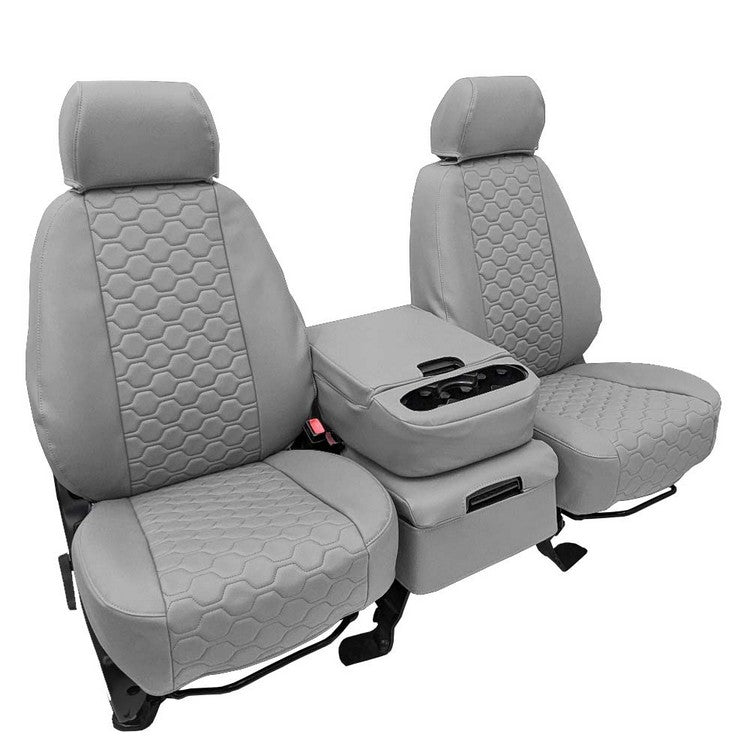 Custom Fit Truck Seat Covers for Ford, Chevy, Ram & Toyota – Faux Leather Honeycomb Quilted | Made in USA