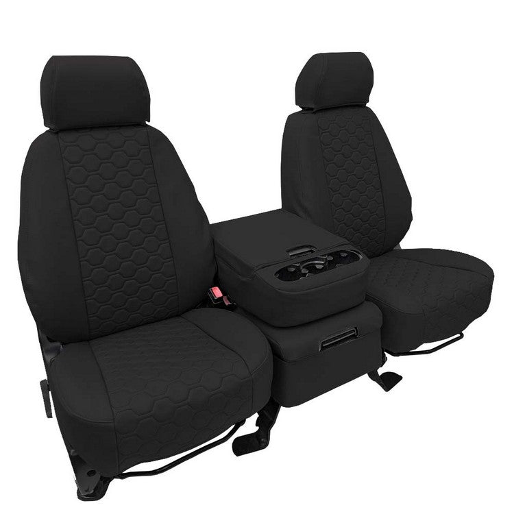 Custom Fit Truck Seat Covers for Ford, Chevy, Ram & Toyota – Faux Leather Honeycomb Quilted | Made in USA