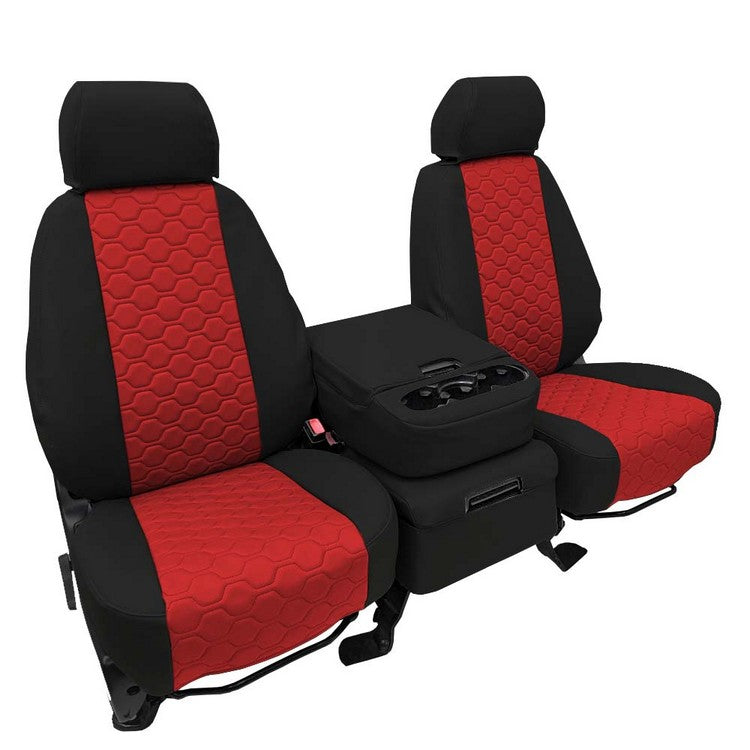 Custom Fit Truck Seat Covers for Ford, Chevy, Ram & Toyota – Faux Leather Honeycomb Quilted | Made in USA