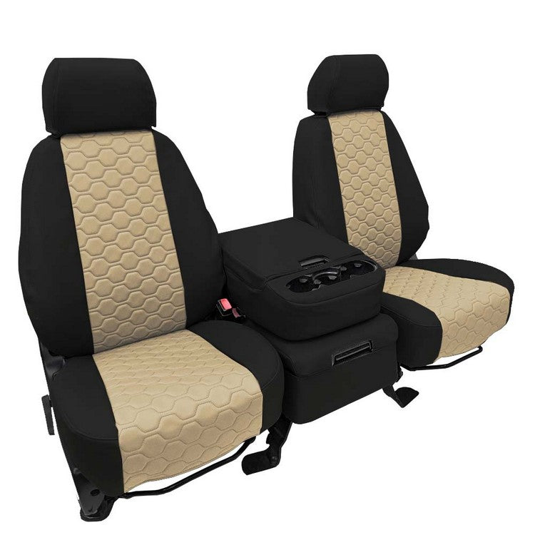 Custom Fit Truck Seat Covers for Ford, Chevy, Ram & Toyota – Faux Leather Honeycomb Quilted | Made in USA