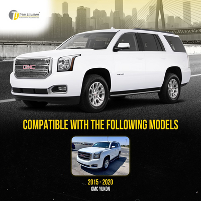 2015-2020 GMC Yukon SLE/SLT 3 PCS Chrome Tape-on Patented Grille Overlay