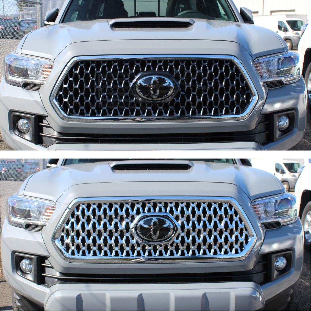 2018-2019 Toyota Tacoma TRD Sport/Off-Road 1 PC Chrome Tape-on Patented Grille Overlay
