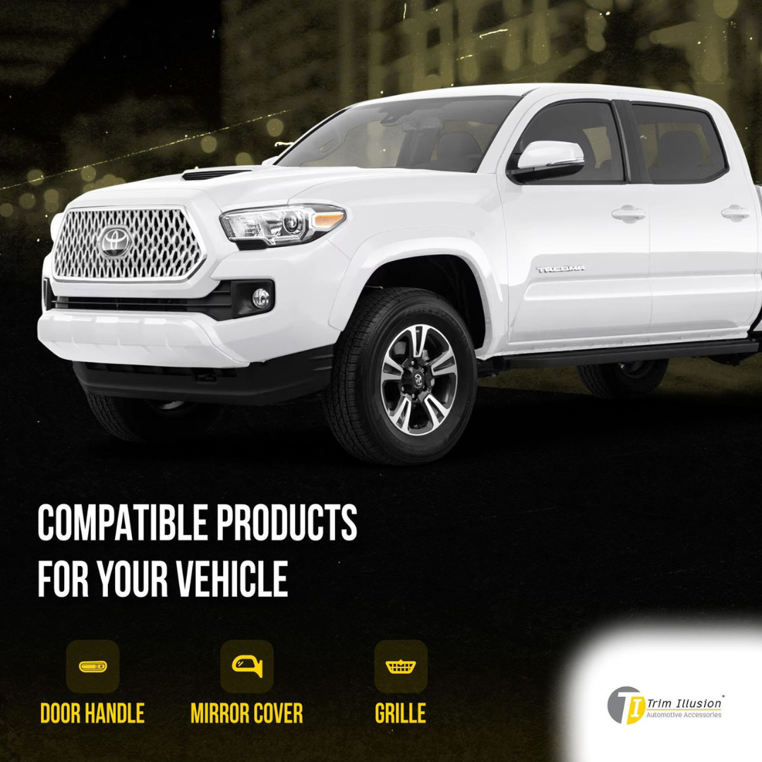 2018-2019 Toyota Tacoma TRD Sport/Off-Road 1 PC Chrome Tape-on Patented Grille Overlay