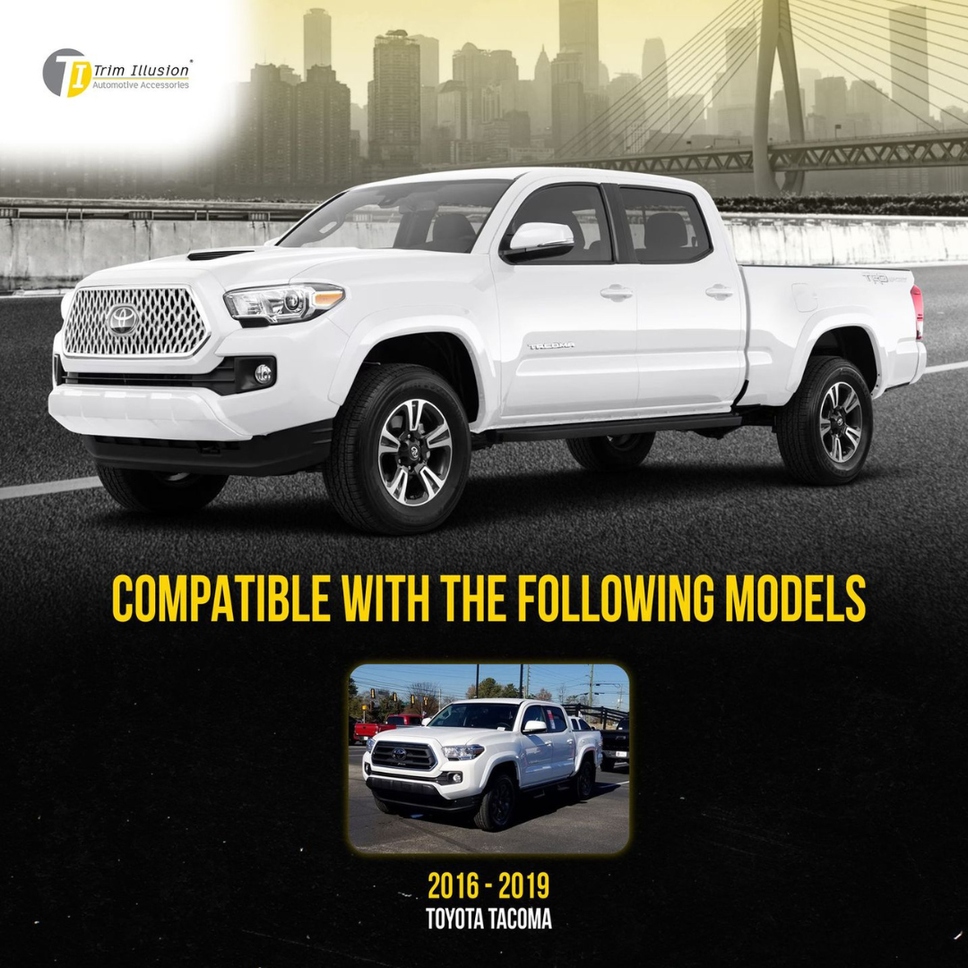 2018-2019 Toyota Tacoma TRD Sport/Off-Road 1 PC Chrome Tape-on Patented Grille Overlay