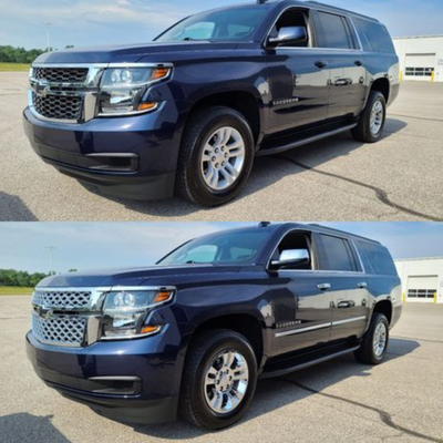 2015-2020 Chevrolet Tahoe/Suburban 2 PCS Diamond Mesh Chrome Tape-on Patented Grille Overlay