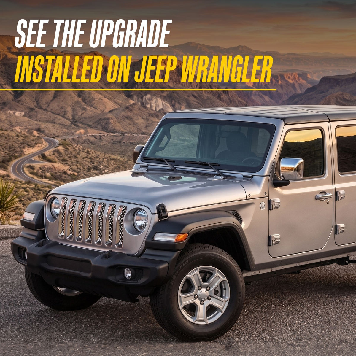 Trim Illusion ABS522 chrome grille overlay for 2018-2023 Jeep Wrangler - image 10
