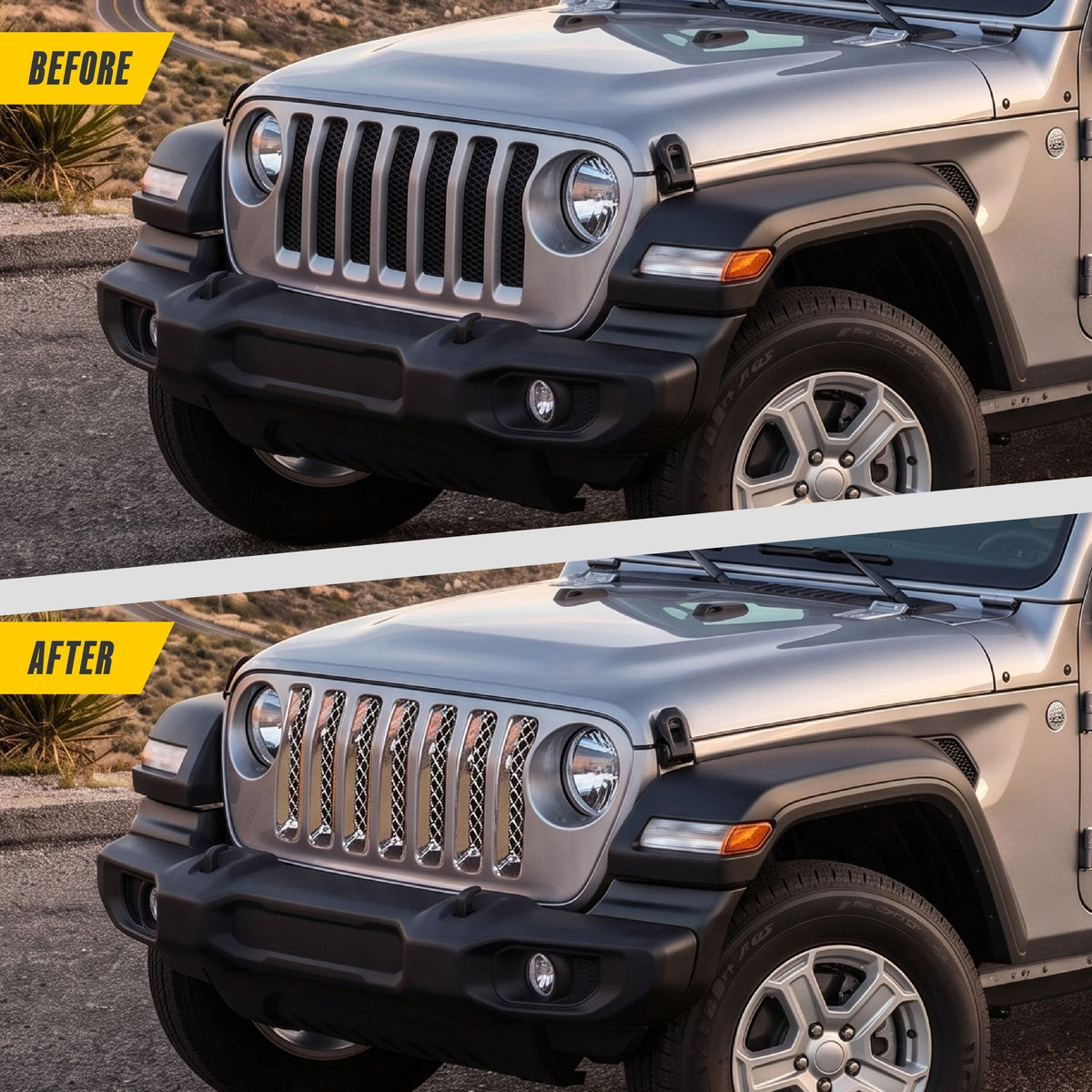 Trim Illusion ABS522 chrome grille overlay for 2018-2023 Jeep Wrangler - image 9