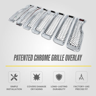 Trim Illusion ABS522 chrome grille overlay for 2018-2023 Jeep Wrangler - image 8