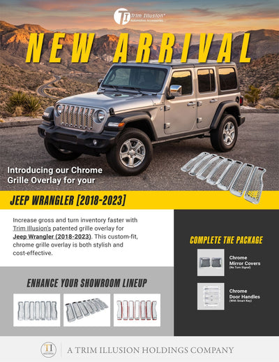 Trim Illusion ABS522 chrome grille overlay for 2018-2023 Jeep Wrangler - image 13