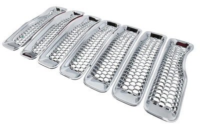 Trim Illusion ABS522 chrome grille overlay for 2018-2023 Jeep Wrangler - image 2