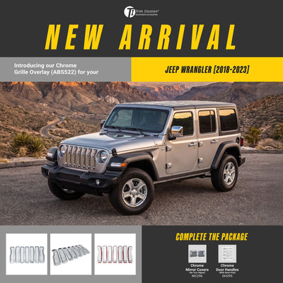 Trim Illusion ABS522 chrome grille overlay for 2018-2023 Jeep Wrangler - image 12