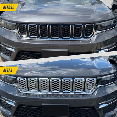 Trim Illusion ABS534 chrome grille overlay for 2021-2025 Jeep Grand Cherokee L and Grand Cherokee - image 11