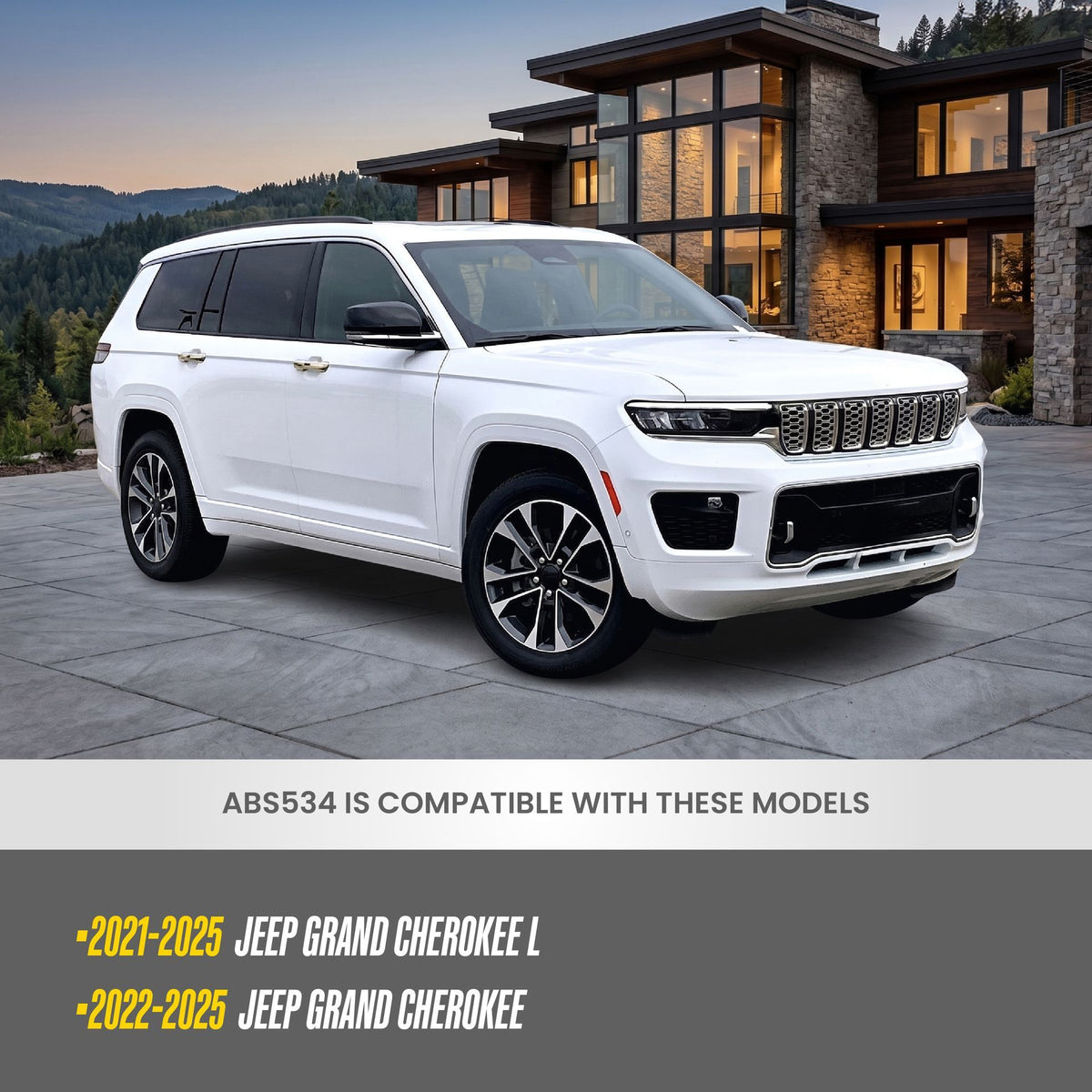 Trim Illusion ABS534 chrome grille overlay for 2021-2025 Jeep Grand Cherokee L and Grand Cherokee - image 8