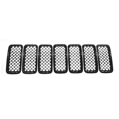 2019-2023 Jeep Renegade 2019 Late Model 7 PCS Gloss Black Tape-on Patented Grille Overlay