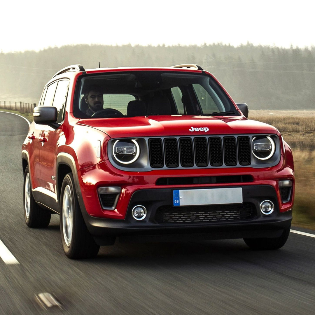 2019-2023 Jeep Renegade 2019 Late Model 7 PCS Gloss Black Tape-on Patented Grille Overlay