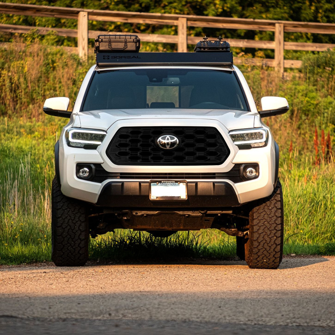 2020-2023 Toyota Tacoma TRD Sport/Off-Road Does not fit grille with Camera 1 PC Gloss Black Snap-on W/Tape Patented Grille Overlay