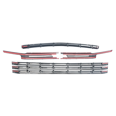 2021-2024 Chevrolet Suburban/Tahoe LT/Premier 5 PCS Gloss Black Snap-on W/Tape Patented Grille Overlay