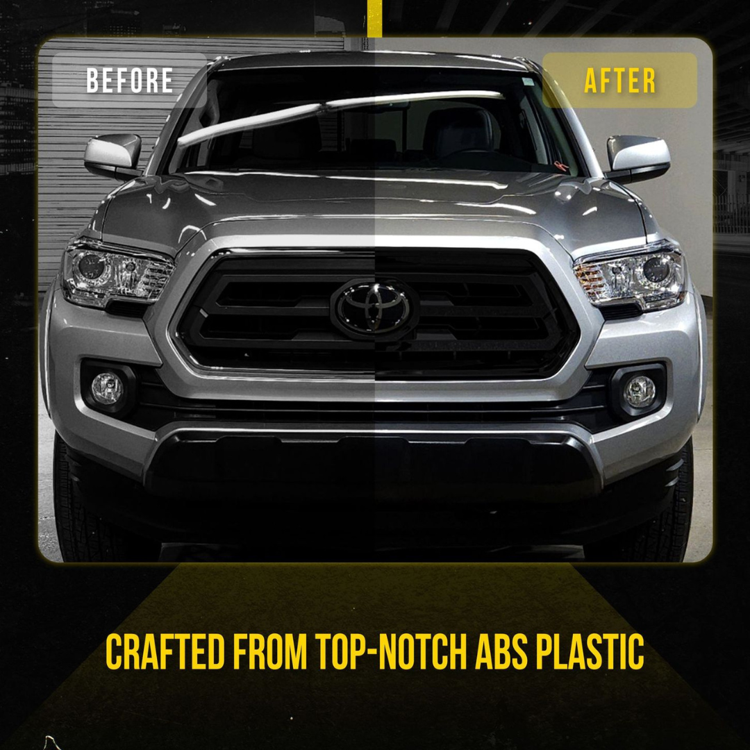 2020-2023 Toyota Tacoma SR/SR5 1 PC Gloss Black Snap-on W/Tape Patented Grille Overlay
