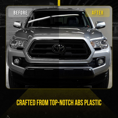 2020-2023 Toyota Tacoma SR/SR5 1 PC Gloss Black Snap-on W/Tape Patented Grille Overlay