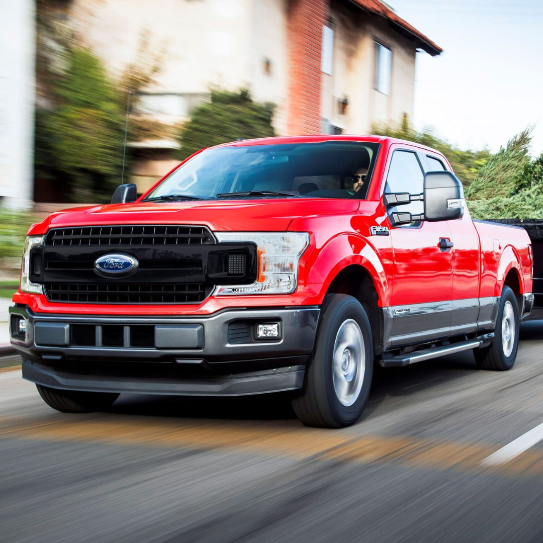 2018-2020 Ford F-150 XLT 3 PCS Gloss Black Snap-on W/Tape Patented Grille Overlay