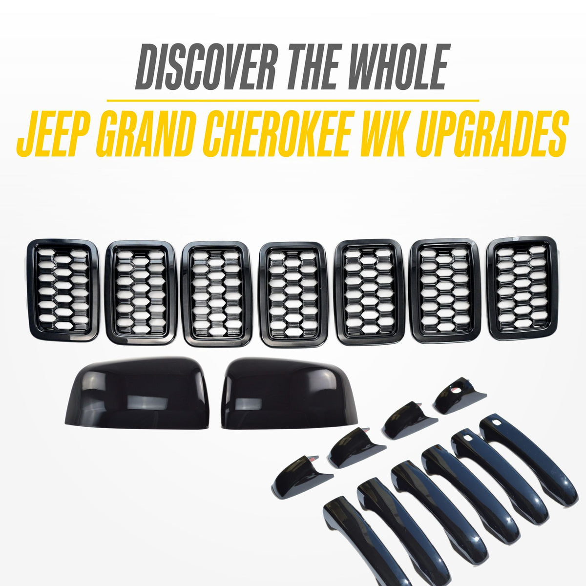 Trim Illusion ABS6527BLK gloss black grille overlay for 2017-2022 Jeep Grand Cherokee and Grand Cherokee WK - image 8