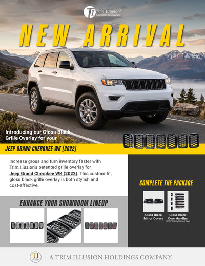 Trim Illusion ABS6527BLK gloss black grille overlay for 2017-2022 Jeep Grand Cherokee and Grand Cherokee WK - image 16