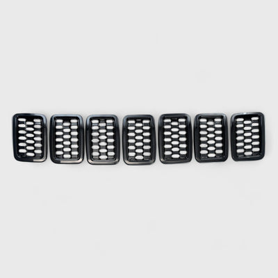 Trim Illusion ABS6527BLK gloss black grille overlay for 2017-2022 Jeep Grand Cherokee and Grand Cherokee WK - image 1