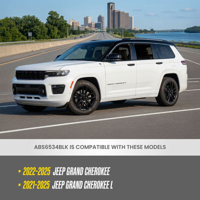 Trim Illusion ABS6534BLK gloss black grille overlay for 2021-2026 Jeep Grand Cherokee L and Grand Cherokee - image 8