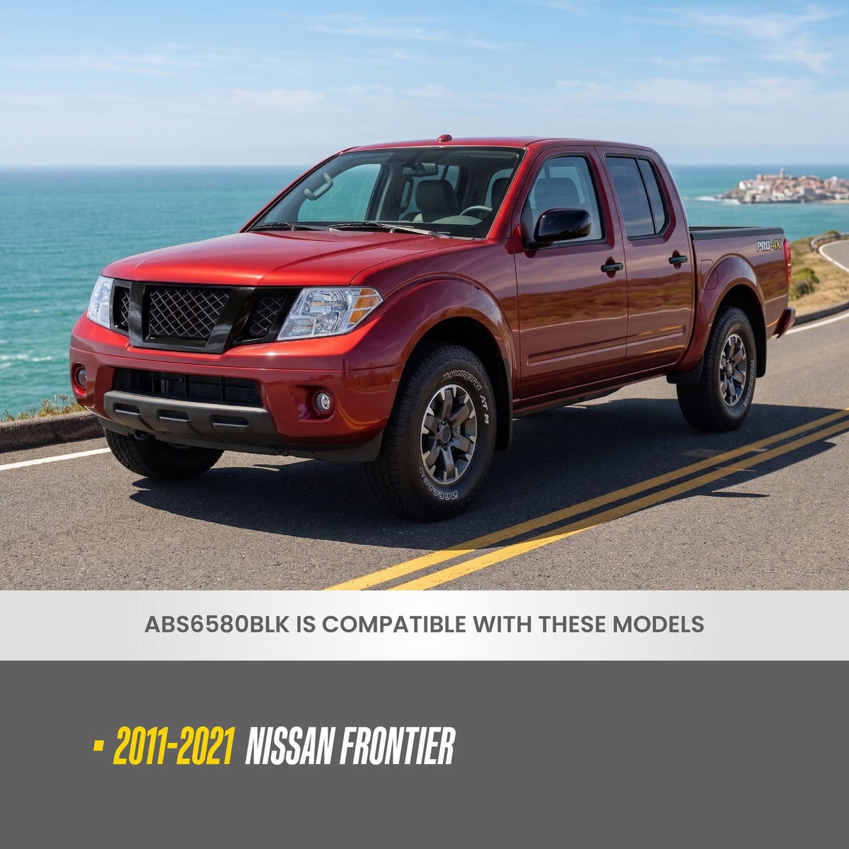 Trim Illusion ABS6580BLK gloss black grille overlay for 2011-2021 Nissan Frontier - image 7