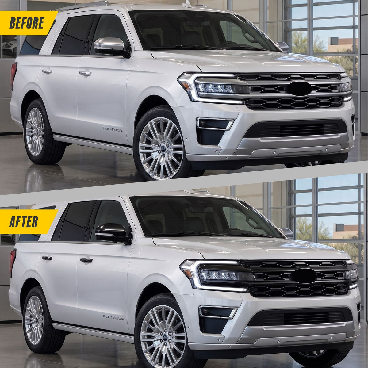 Trim Illusion ABS6806BLK gloss black grille overlay for 2022-2024 Ford Expedition - image 9