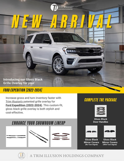 Trim Illusion ABS6806BLK gloss black grille overlay for 2022-2024 Ford Expedition - image 13