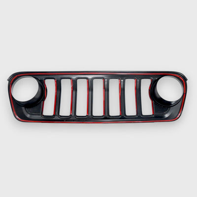 Trim Illusion ABS6807BLK gloss black grille overlay for 2024-2026 Jeep Wrangler and Gladiator - image 4