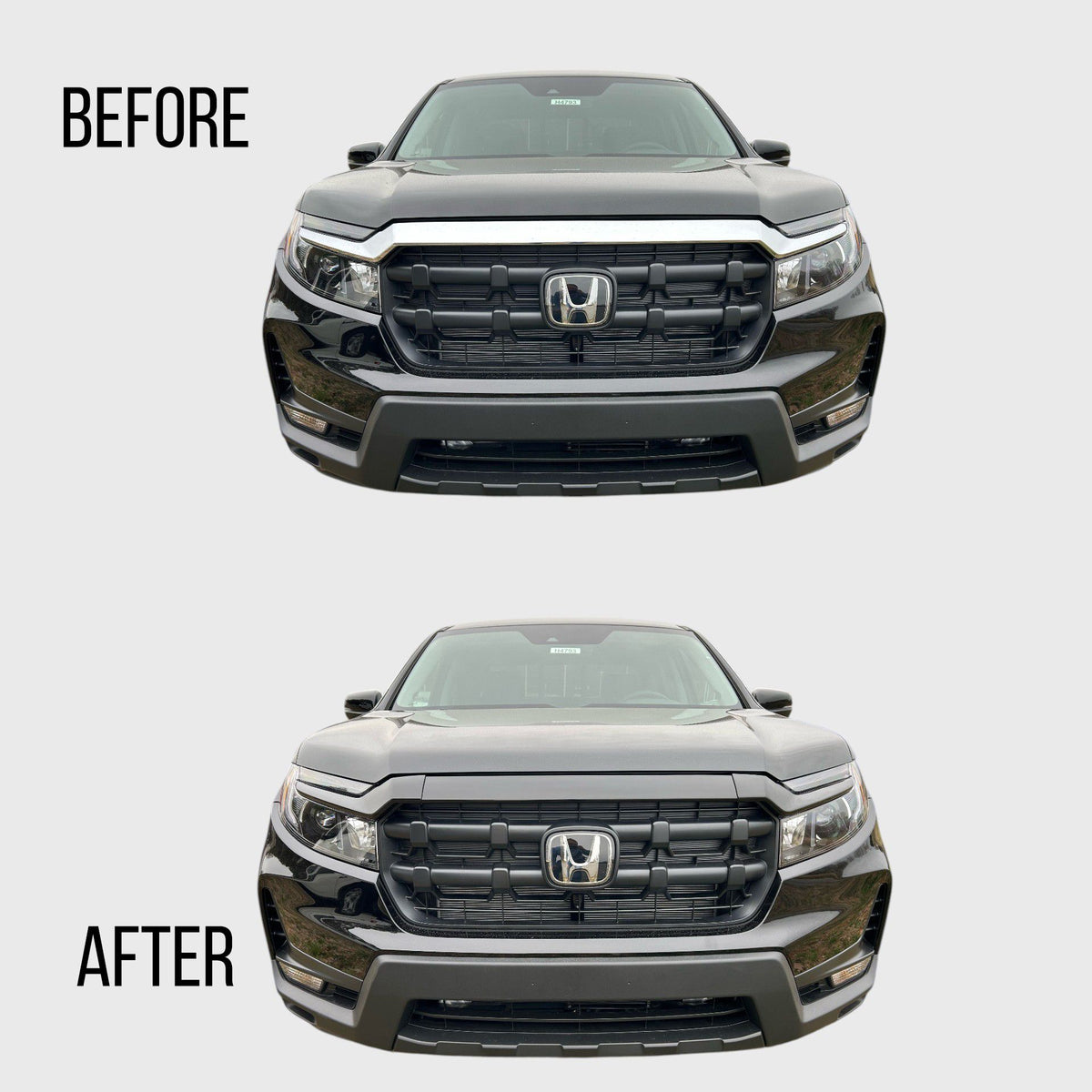 Trim Illusion ABS6838BLK gloss black grille overlay for 2021-2026 Honda Ridgeline and Passport - image 5