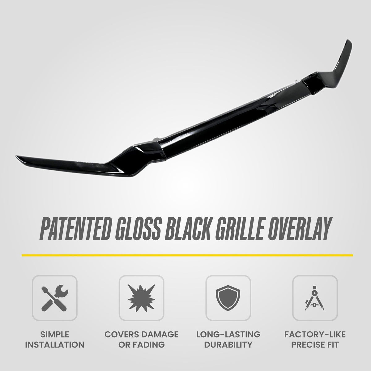 Trim Illusion ABS6838BLK gloss black grille overlay for 2021-2026 Honda Ridgeline and Passport - image 9