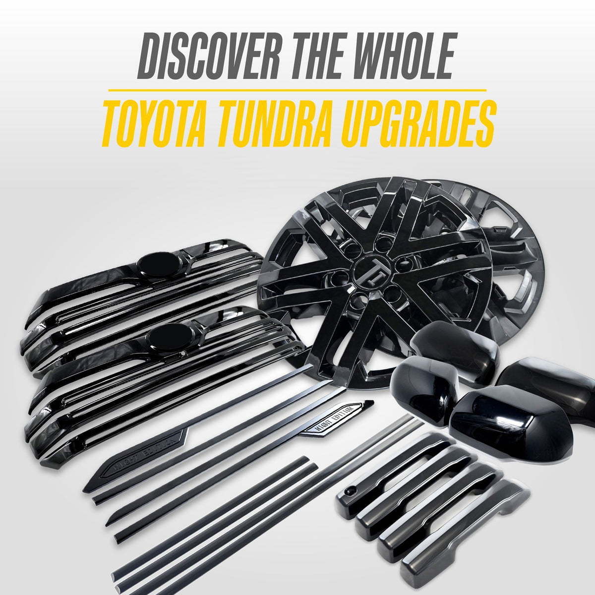 Trim Illusion ABS6848BLK gloss black grille overlay for 2023-2026 Toyota Tundra - image 4