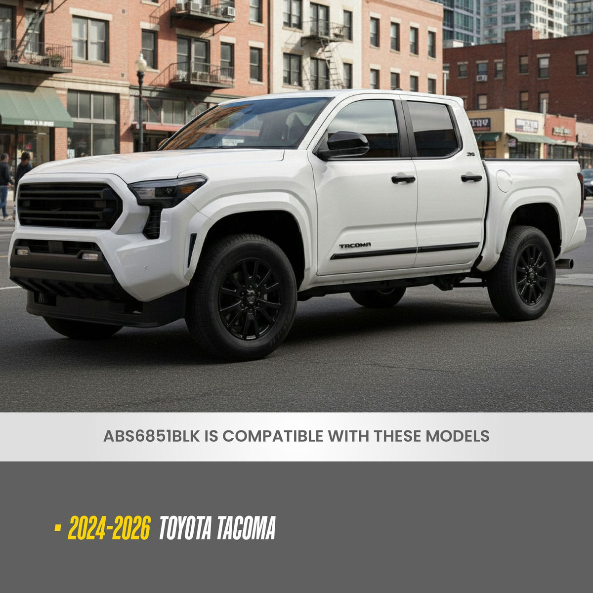 Trim Illusion ABS6851BLK gloss black grille overlay for 2024-2026 Toyota Tacoma - image 6