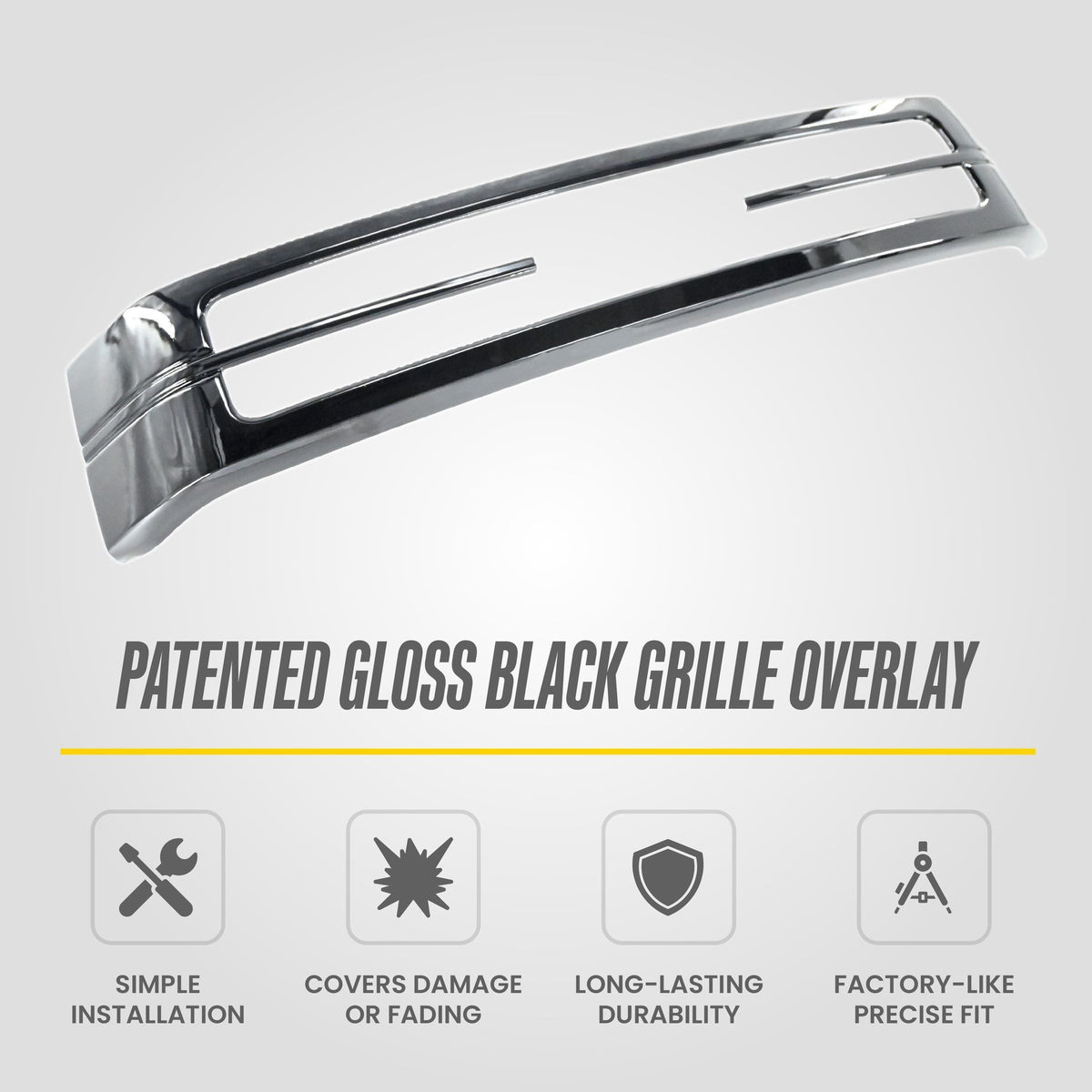 Trim Illusion ABS6852BLK gloss black grille overlay for 2021-2023 Ford F-150 - image 10