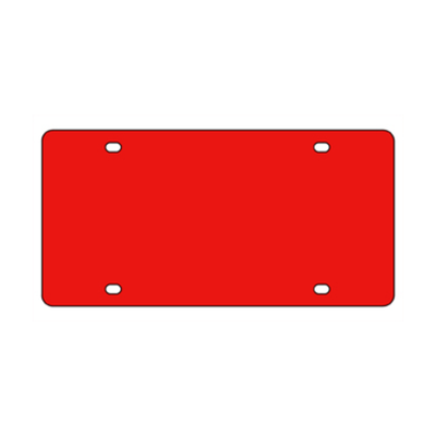 Acrylic License Plate Blank