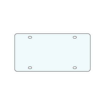 Acrylic License Plate Blank