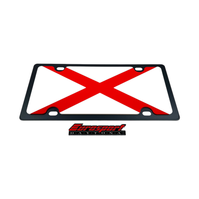Alabama State Flag Carbon Steel License Plate