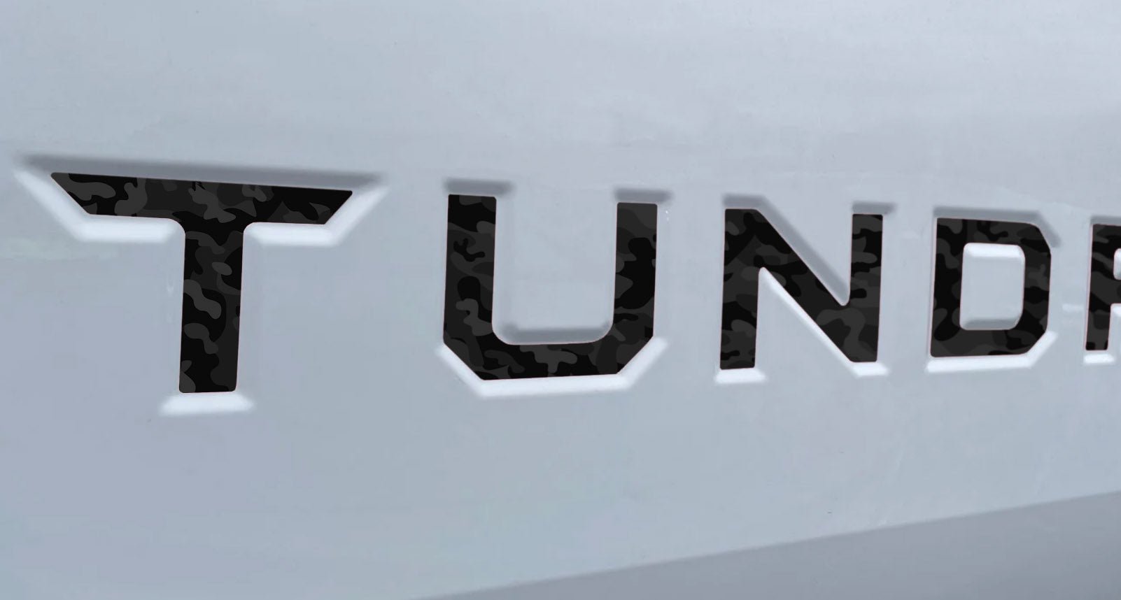 Black Shadow Camo Vinyl Decals Letter Inserts for 2022-2025 Tundra Tailgate