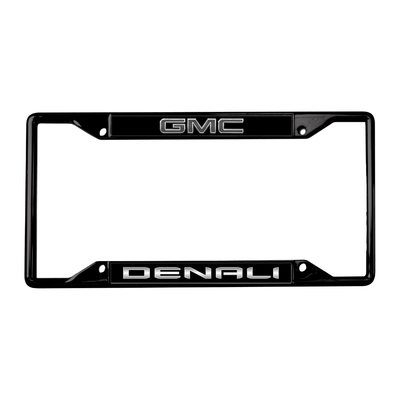 Blacked Out GMC Denali Black License Plate Frame