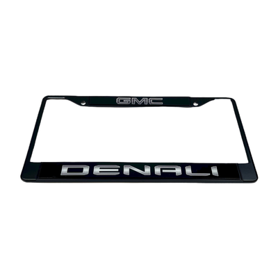 Blacked Out GMC Denali Black License Plate Frame