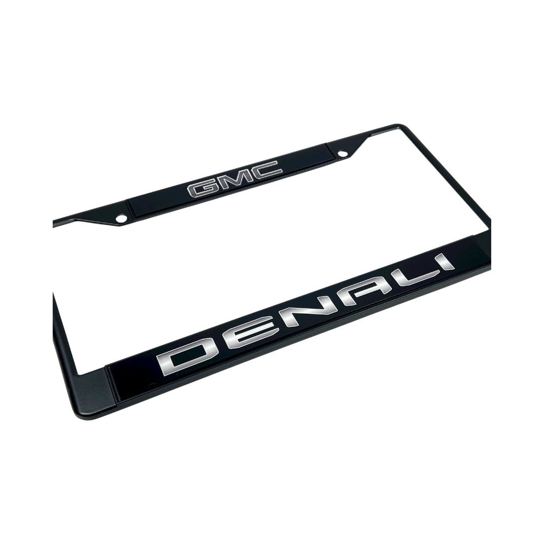 Blacked Out GMC Denali Black License Plate Frame