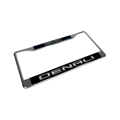 Blacked Out GMC Denali Chrome License Plate Frame