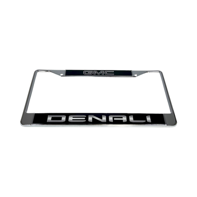 Blacked Out GMC Denali Chrome License Plate Frame