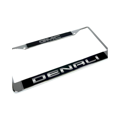 Blacked Out GMC Denali Chrome License Plate Frame